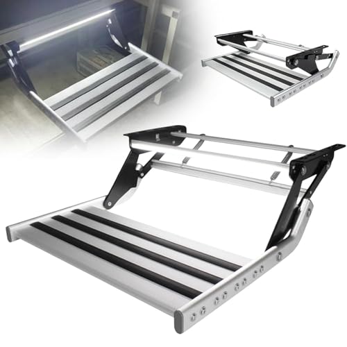 Klappbare Wohnmobil-Trittstufe, klappbarer Tritthocker für Wohnmobile, Teleskop-Einstiegstreppe für Wohnmobile, manuell elektrisch einziehbare Wohnmobil-Trittstufen, rost 1-Step-Manualwithlight Klappbare Wohnmobil-Trittstufe, klappbarer Tritthocker für Wohnmobile, Teleskop-Einstiegstreppe für Wohnmobile, manuell elektrisch einziehbare Wohnmobil-Trittstufen, rost 1-Step-Manualwithlight von LSHFYV