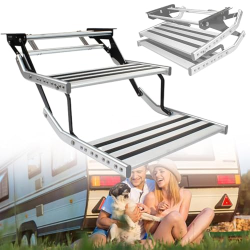 LSHFYV Klappbare Wohnmobil-Stufe, klappbarer Tritthocker für Wohnmobile, Teleskop-Klapptreppe für Wohnmobile,manuell elektrisch einziehbare Wohnmobil-Stufe,Tragkraft 200kg 2-Step-Manualwithoutlight LSHFYV Klappbare Wohnmobil-Stufe, klappbarer Tritthocker für Wohnmobile, Teleskop-Klapptreppe für Wohnmobile,manuell elektrisch einziehbare Wohnmobil-Stufe,Tragkraft 200kg 2-Step-Manualwithoutlight von LSHFYV