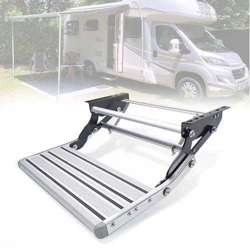 LSHFYV Wohnmobiltreppe, Faltbare, herunterklappbare manuelle elektrische Treppe, Wohnmobil-Tritthocker, Wohnmobil-Einstiegstreppe, 200 kg Tragkraft, eloxiert, mit LED-Licht 1-Step-Manualwithlight LSHFYV Wohnmobiltreppe, Faltbare, herunterklappbare manuelle elektrische Treppe, Wohnmobil-Tritthocker, Wohnmobil-Einstiegstreppe, 200 kg Tragkraft, eloxiert, mit LED-Licht 1-Step-Manualwithlight von LSHFYV