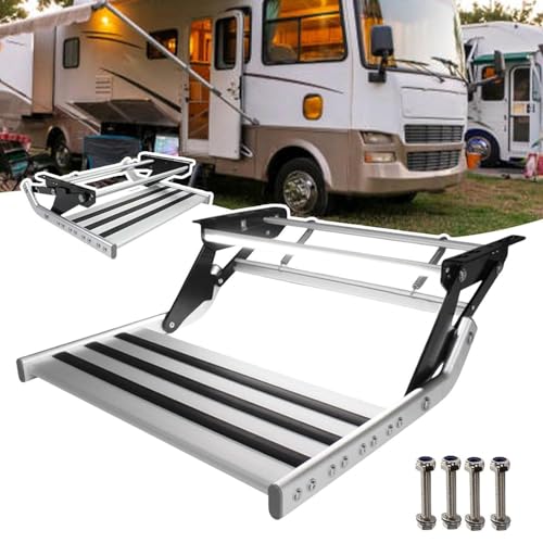 Wohnmobil-Stufen, klappbare manuelle/elektrische automatische Wohnmobil-Stufen, klappbare herunterklappbare manuelle elektrische Stufen, Wohnmobil-Tritthocker, Wohnmobil 1-Step-Electricwithlight von LSHFYV