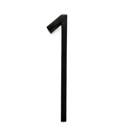 LSHIJI Hausnummern 127mm Floating House Number Buchstaben Big Modern Door Alphabet Home Outdoor 5 in.Black Zahlen Adresse Plakette 0-9, AB Hausnummernschild(1) von LSHIJI