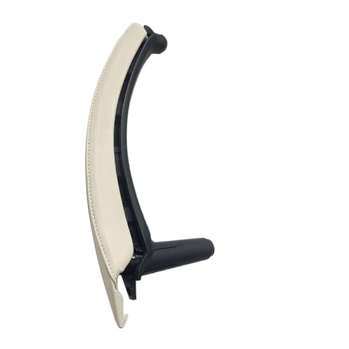 LSHIJI InnentüRgriffe Beifahrertürgriff links rechts mit Lederbezug passend for BMW X5 X6 E70 E71 E72 2007–2013(Right Creamy) von LSHIJI