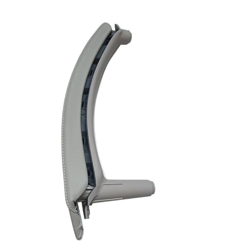 LSHIJI InnentüRgriffe Beifahrertürgriff links rechts mit Lederbezug passend for BMW X5 X6 E70 E71 E72 2007–2013(Right Gray) von LSHIJI