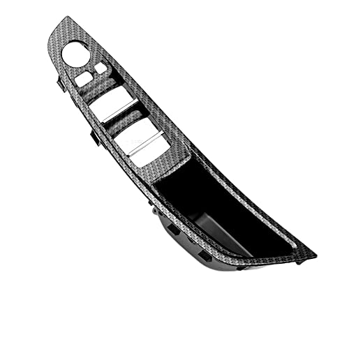 LSHIJI InnentüRgriffe Original Rechtslenker RHD Passende Verwendung for BMW 5er F10 F11 Grau Beige Schwarz Autoinnenraum Türgriff Panel Pull Trim Cover(CarbonFiber RHD) von LSHIJI