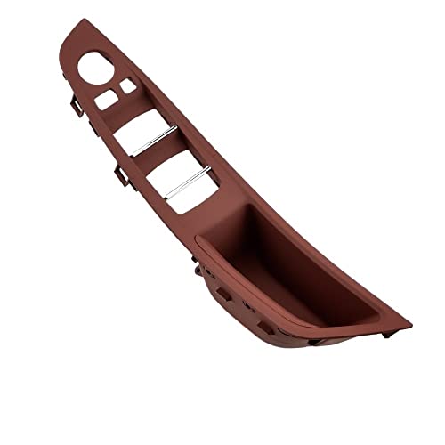 LSHIJI InnentüRgriffe Original Rechtslenker RHD Passende Verwendung for BMW 5er F10 F11 Grau Beige Schwarz Autoinnenraum Türgriff Panel Pull Trim Cover(RedBrown RHD) von LSHIJI