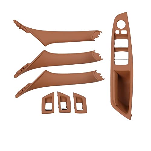 LSHIJI InnentüRgriffe Right Driver Cars RHD Internal Armrest Panel Door Handle Cover Trim 7pcs Set Replacement Fit Use For BMW 5 Series F10 F11 520i 523i 525i(Model A Champagne) von LSHIJI