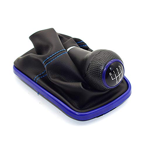 LSHIJI Schaltknauf 23 mm Passend for Volkswagen for VW Golf 4 IV MK4 GTI R32 for Bora for Jetta 5-Gang Schwarzer Rahmen Schaltknauf Hebelmanschette 1999–2004(5 Speed-01) von LSHIJI