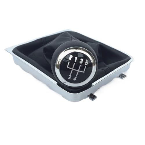 LSHIJI Schaltknauf 5/6-Gang-Leder-Auto-Handbuch Schaltknauf Gaitor Frame Boot Fit Use For Volkswagen For VW Passat B6 2005 2006 2007 2008 2009 2010 2011(5 Speed Gaiter Boot) von LSHIJI