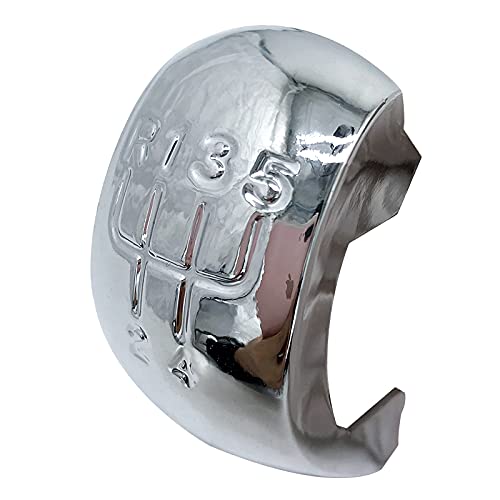 LSHIJI Schaltknauf 5/6 Geschwindigkeitsgetriebe Umschaltknopf Stickknopfkappe(Chrome 5 Speed) von LSHIJI