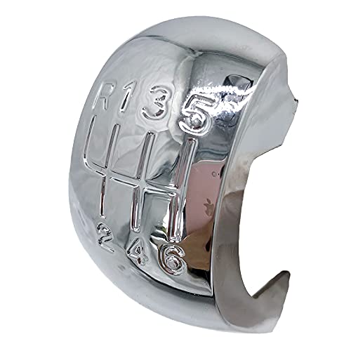 LSHIJI Schaltknauf 5/6 Geschwindigkeitsgetriebe Umschaltknopf Stickknopfkappe(Chrome 6 Speed) von LSHIJI