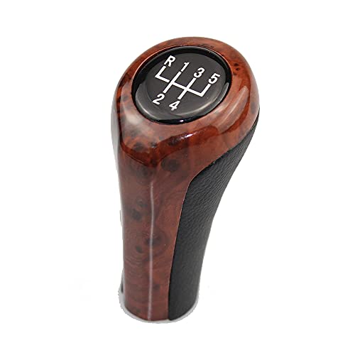 LSHIJI Schaltknauf 5 6 Geschwindigkeitsgetriebe Umschaltknopf Schalthebel(5 speed Wood Grain) von LSHIJI
