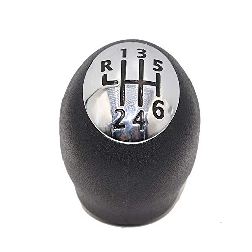 LSHIJI Schaltknauf 6 Geschwindigkeits-Kunststoff-Auto-Umschaltgetriebe-Knopfhebel Gaitor-Boot-Abdeckung Fit For Renault Megane Clio Szenische Verwendung For Vauxhall Opel(R 1 2 3 4 5 6) von LSHIJI