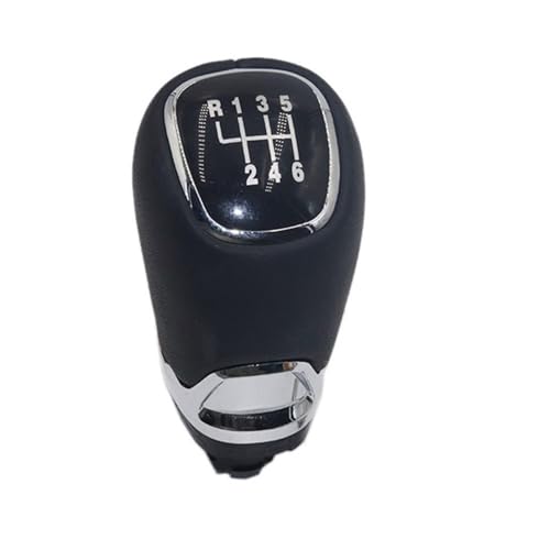 LSHIJI Schaltknauf Chrom- Und Leder-Auto-Umschaltgetriebe-Knopfhebel Gaitor-Boot-Abdeckung Fit For Skoda Octavia A7 MK3 2014-2017. Dekoration Zubehör(6 speed knob) von LSHIJI