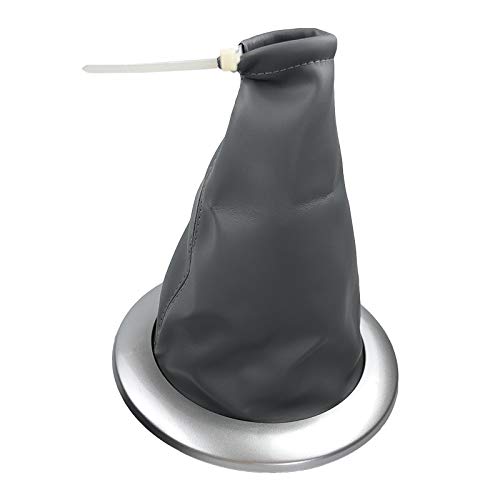LSHIJI Schaltknauf Geeignet For Renault Megane 2 Mk2 II Sporttourer 2002-2009. Auto-Gang-Umschaltknopf-Gamer-Boot-Deckelhebel-Shifter-Hülle Schwarz Grau Beige(Gray Silver) von LSHIJI