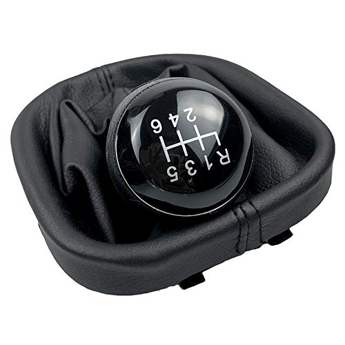 LSHIJI Schaltknauf Passend for Volkswagen For VW 2 II MK2 for Touran 2004 2005 2006 2007 2008 2009 Manueller Schaltknauf Hebel Schaltmanschette Stiefelmanschette(B model 6 Speed) von LSHIJI