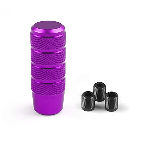 LSHIJI Schaltknauf Universelle Rutschfeste Gangschaltknopf Manuelles Rändeler Schalthebelknopf(Purple) von LSHIJI