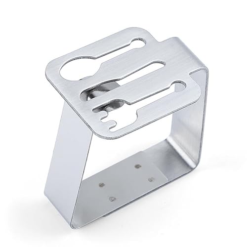 LSHIJI Tischdeckenklammern 4 STÜCKE Hause Edelstahl Tischdecke Tische Abdeckung Clips Halter Klemmen Party-Tool Edelstahl Tischdecke Clip Blatt Form Tischtuchklammern(C Tableware) von LSHIJI