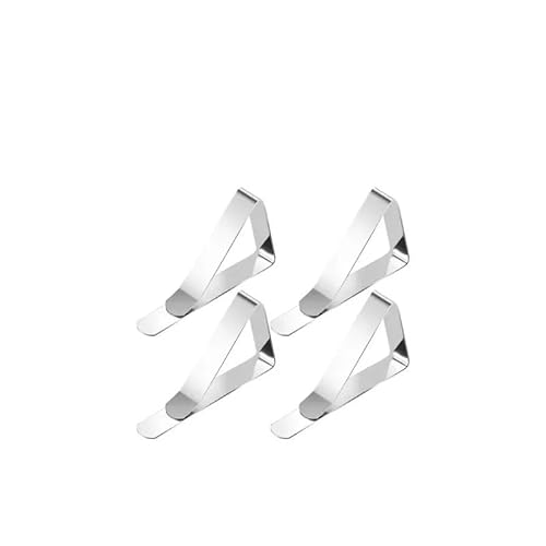 LSHIJI Tischdeckenklammern 4Pcs Edelstahl Tischdecke Klemmen Tisch Tuch Clips Halter for Party Picknick Tisch Abdeckung Klemmen Decor Tischtuchklammern von LSHIJI