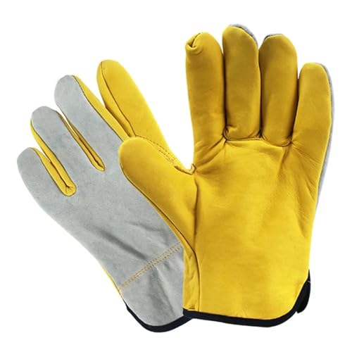 LSHMING 2 Paar Arbeitshandschuhe for Männer BAU Schweißen Lederbedarf(XL) von LSHMING