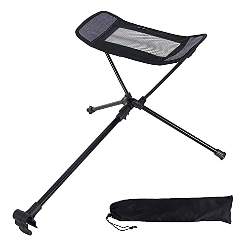 LSLANSOON Tragbare Klappbare Einziehbare Fußstütze Beinstütze Campingstuhl-Kit für Klappbaren Liege-Schaukelstuhl Moon Chair Strandstuhl (Gray) von LSLANSOON