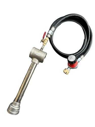 LSMIITTH Gasbrenner Regler Set, Luftdrossel mit Gasdruckminderer und Schlauch für Schmiede Gasofen Metallschmelzofen Hufschmiede Messermacher, Butan Propan LPG von LSMIITTH