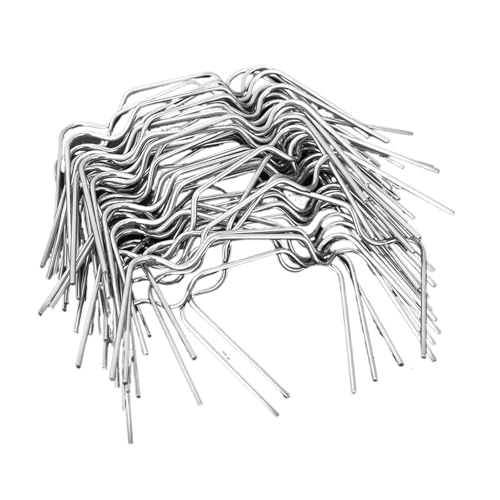 100 Stück Gewächshaus-Glasklemmen, Edelstahl, Mini-Gewächshaus-Clips, Draht-Befestigungsclips for Garten, Glashaus, Hafenzubehör von LSNNMU