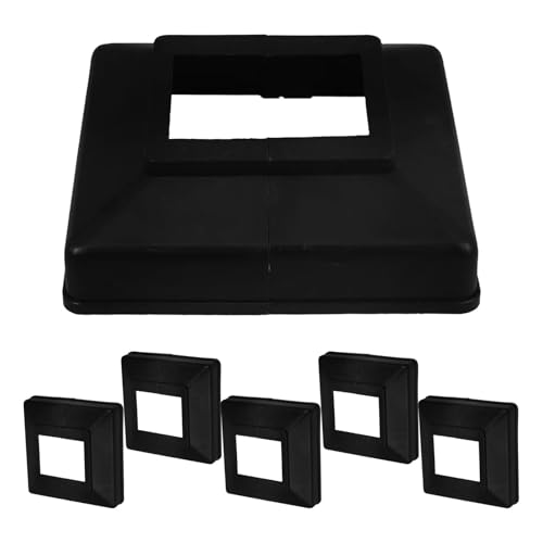 6 PCS Deck Leitplankenabdeckungen Basiskappe Rock Split Design Kunststoff Zaunabdeckungen Dekorative Pfosten Rock Quadratische Pfostenbasis von LSNNMU