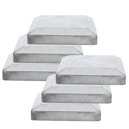 6 Pcs Platz Rohr Kappe Zaun Post Abdeckungen Toppers Protector Wasserdicht UV Beständig for Deck Korridore von LSNNMU