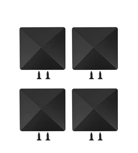 6 Stück 4x4 Pfostenkappen for Zaunpfosten. for den Außenbereich geeignet. Verlängert die Lebensdauer Ihrer Pfosten. Lichtbeständiges Material. Pyramidendesign. von LSNNMU