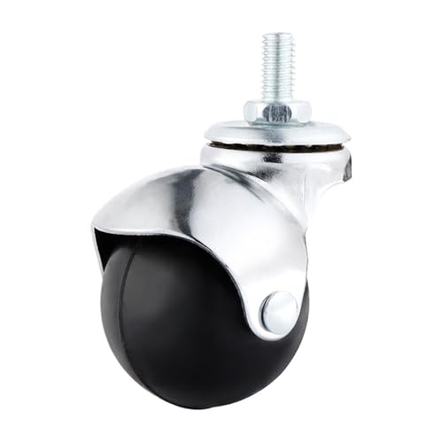 Kugelrollen 4 Stück 2 Zoll Kugelrollenschraube Gewinde Bürostuhl Radrollen Möbel Lenkrolle Rad for Sofa Stuhl Schrank(Silver) von LSNNMU