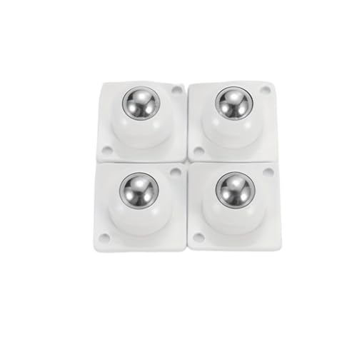 Kugelrollen 8 Stück Möbelräder ohne Bohren, anklebbare Kugelrolle, robuste, geräuscharme Möbelbeweger for Aufbewahrungsboxen im Haushalt(White) von LSNNMU
