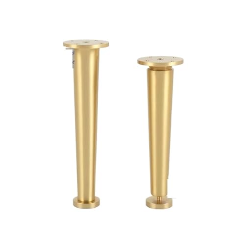 LSNNMU 2 Stück Messing-Tischbeine mit Nivellierfüßen for Tisch, Sofa, Bett, Möbel, Schrank(15cm) von LSNNMU