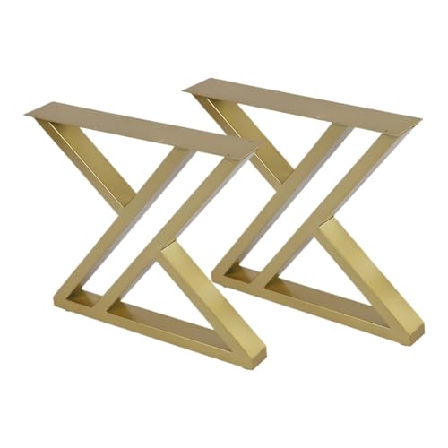 LSNNMU 2 Stück Möbelbeine Industrie Heavy Duty DIY Stahl Bank Bodenschoner 16 Zoll(Gold) von LSNNMU