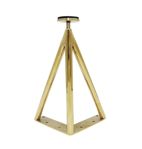 LSNNMU 2 Stück verdickte Edelstahl-Möbelfüße, Badezimmerschrank-Fuß, Couchtischbeine, Sofa, Bett, Stuhl, verstellbare Hardware, Tischbeine(Gold,40cm) von LSNNMU