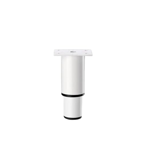 LSNNMU 2 Stück verstellbare Möbelbeine aus kaltgewalztem Stahl, Tischfüße, Ersatz for Schrank, Sofa, Metallfuß, Möbelbeschläge(White 12cm) von LSNNMU