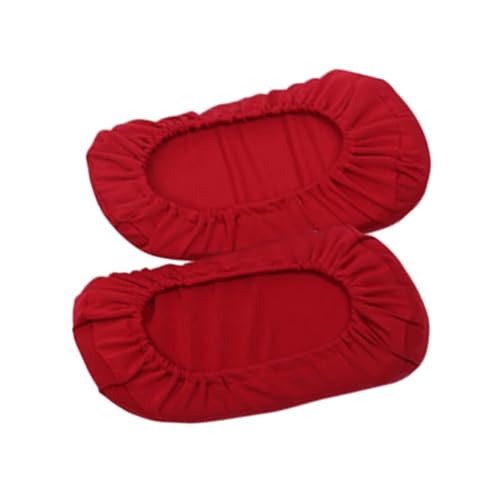 LSNNMU 4 Pcs Swivel Arm Stuhl Armlehne Covers Protector Büro Home Möbel Decor(Red) von LSNNMU