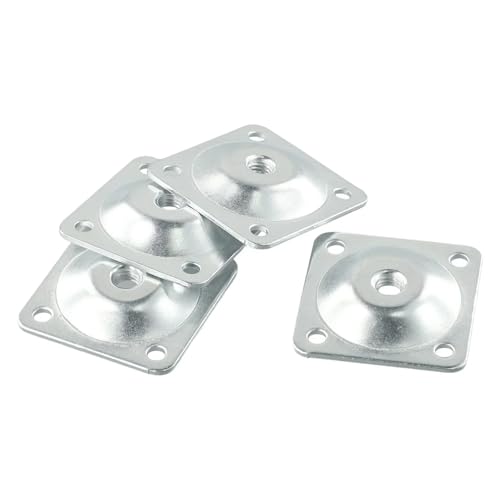 LSNNMU 4 Stück Holztisch-Sofa-Bein-Ebenenbefestigungs-Montageplatten, Eisenpads mit Metalldübelschrauben for sichere Möbel-Metallverbinder LSNNMU 4 Stück Holztisch-Sofa-Bein-Ebenenbefestigungs-Montageplatten, Eisenpads mit Metalldübelschrauben for sichere Möbel-Metallverbinder von LSNNMU