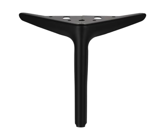 LSNNMU 4 Stück Metallmöbelbeine TV-Schrank Bett Couchtisch Beine Schreibtisch Hocker Stuhl Füße Sofa Hardware Bein(Black,18cm) von LSNNMU