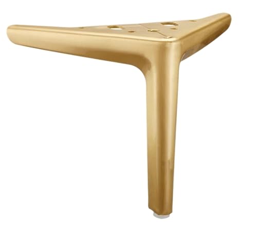 LSNNMU 4 Stück Metallmöbelbeine TV-Schrank Bett Couchtisch Beine Schreibtisch Hocker Stuhl Füße Sofa Hardware Bein(Gold B,18cm) von LSNNMU