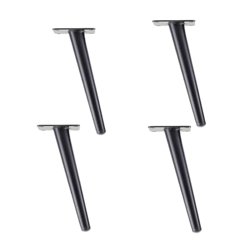 LSNNMU 4 Stück Möbelbeine, Heim-DIY-Couchtischbeine, Metallprojekte, Sofabein, Schrankbein, Stuhlbein, Ottoman-Bein(15cm Black A) von LSNNMU