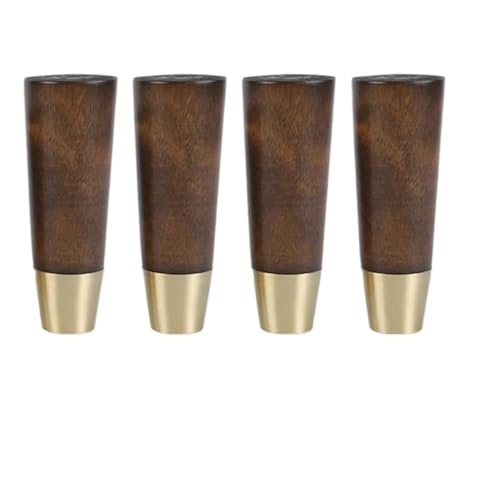 LSNNMU 4 Stück Möbelbeine Massivholz Sofabein Couchtischfüße als Ersatz for Badezimmerschrank, Kommode, Bett, Holzbeine, Höhe 8–18 cm(12CM-4PCS) von LSNNMU
