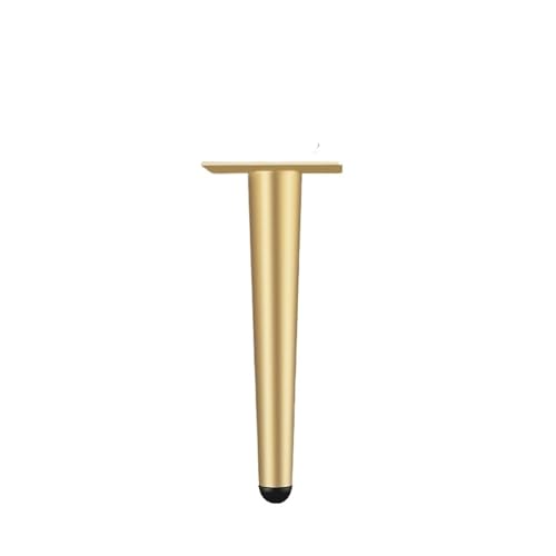 LSNNMU 4 Stück schwarz-goldene Möbelbeine, Sofabeine, kaltgewalzter Stahl, TV-Schrank-Stützfüße, Möbel-Hardware(Black A,25cm) von LSNNMU