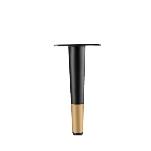 LSNNMU 4 Stück schwarz-goldene Möbelbeine, Sofabeine, kaltgewalzter Stahl, TV-Schrank-Stützfüße, Möbel-Hardware(Gold A,12cm) von LSNNMU