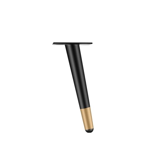 LSNNMU 4 Stück schwarz-goldene Möbelbeine, Sofabeine, kaltgewalzter Stahl, TV-Schrank-Stützfüße, Möbel-Hardware(Gold B,15cm) von LSNNMU