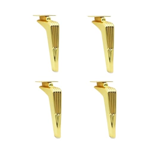LSNNMU 4 stücke 15/18 cm for Sofa Füße Metall Möbel Beine Unterstützung Badezimmer Schrank Bett Kommode Kaffee Tisch ersatz(4pcs 18cm Golden) von LSNNMU