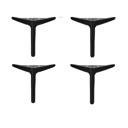 LSNNMU 4PCS Metall Möbel Beine Schrank Bett Kaffee Tisch Bein Schreibtisch Hocker Stuhl Fuß Sofa Hardware Ersatz(4PCS Black 25cm) von LSNNMU