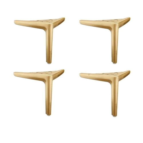 LSNNMU 4PCS Metall Möbel Beine Schrank Bett Kaffee Tisch Bein Schreibtisch Hocker Stuhl Fuß Sofa Hardware Ersatz(4PCS Sand Gold 12cm) von LSNNMU