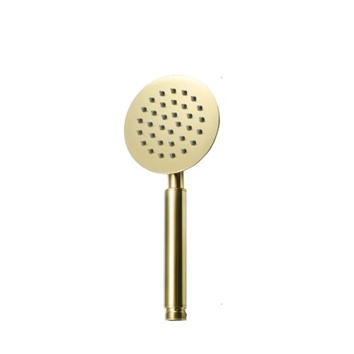 LSNNMU Duschkopf 2 Stück Handbrause aus gebürstetem Gold for Badezimmer, Gold-Finish aus Messing oder Edelstahl, Regendusche, Sprühbad, Handbrause(Type G SUS304) von LSNNMU