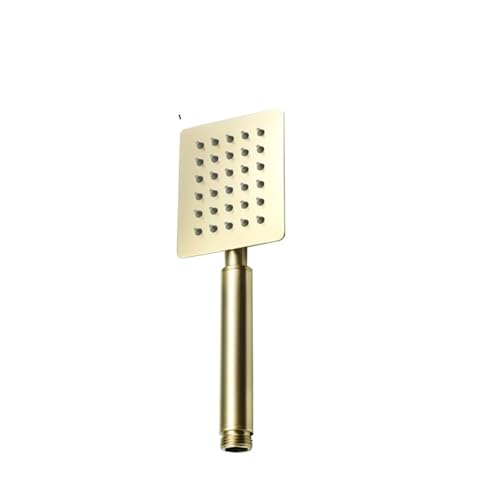 LSNNMU Duschkopf 2 Stück Handbrause aus gebürstetem Gold for Badezimmer, Gold-Finish aus Messing oder Edelstahl, Regendusche, Sprühbad, Handbrause(Type H SUS304) von LSNNMU