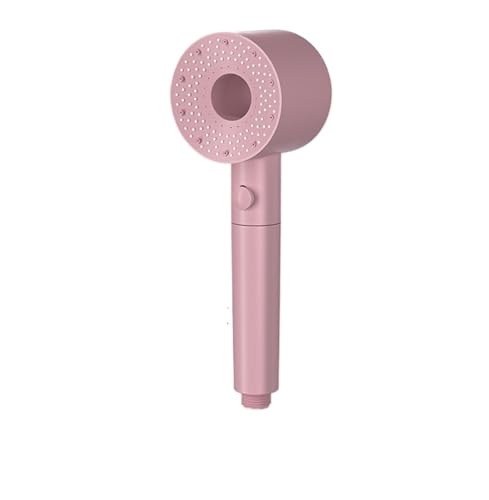 LSNNMU Duschkopf 2 stücke 5 Modi Einstellbare Dusche Kopf Hochdruck Silikon Auslauf Filter Baumwolle One-Key-Stop Bad Zubehör(Pink) von LSNNMU